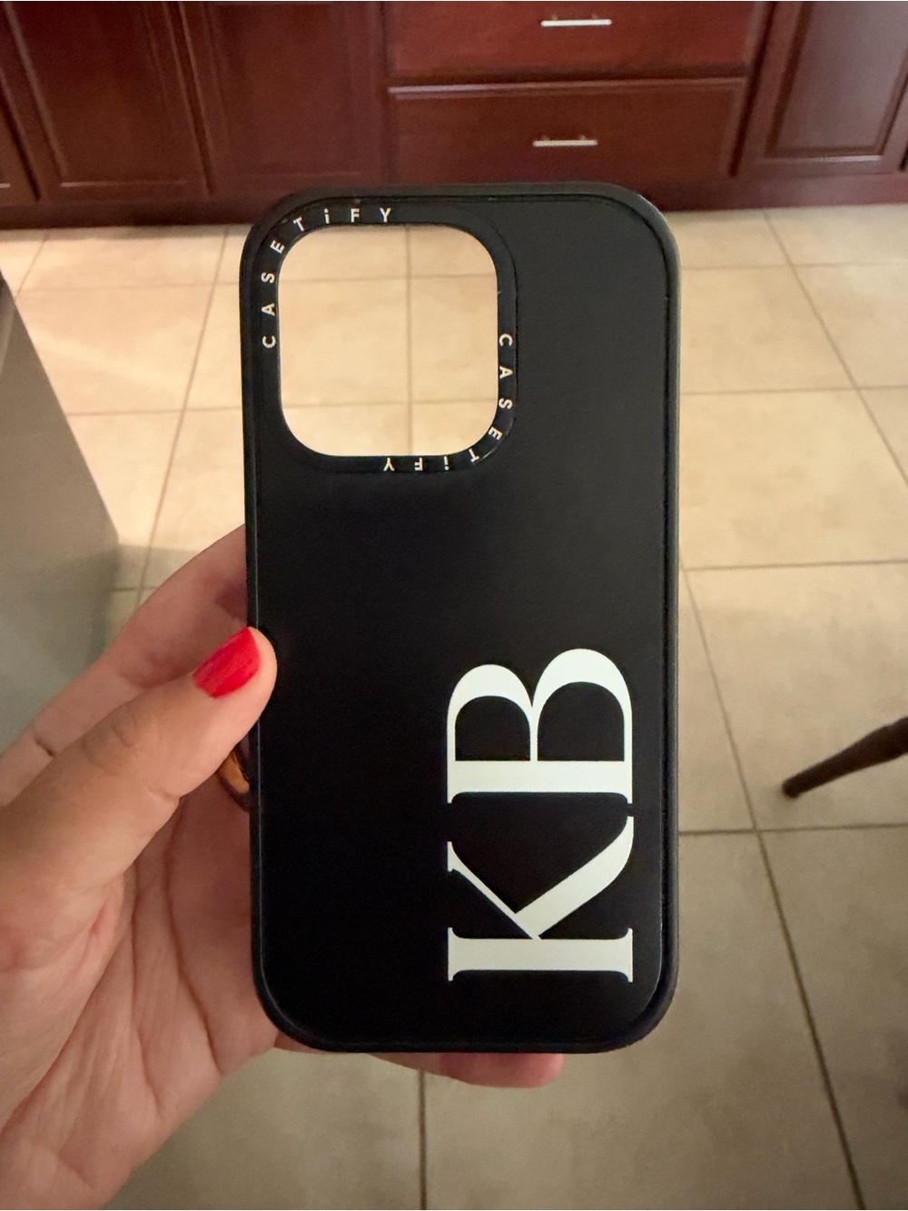 Casetify Black KB Monogram iPhone 15 Pro Case